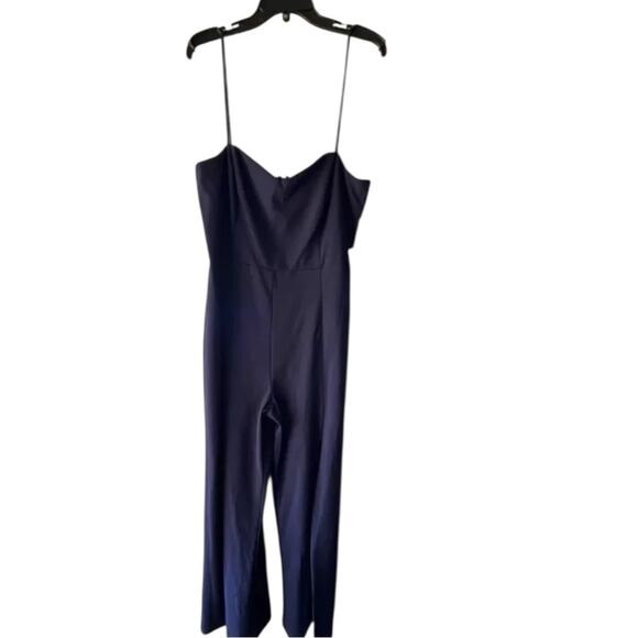 BEBE Spaghetti Strap Jumpsuit with Leg Slits NWT - Picture 6 of 8